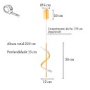 Ver imagem 5 de Pendente Led Dourado Moderno Espiral 10w Cabeceira Bet31