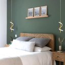 Ver imagem 3 de Pendente Led Dourado Moderno Espiral 10w Cabeceira Bet31