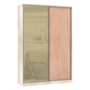 Ver imagem 1 de Guarda-roupa Solteiro Luciane 2 Portas 3 Gavetas Prime Plus 159 Cm com Espelho Reflecta