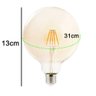 Lampada Led Multifilamento Kit 12 Unidades 30W Vintage 380lm Luz Retro Iluminaçao Casa Loja Decoraça - 5