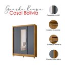 Ver imagem 3 de Guarda Roupa Casal Bolívia e Cômoda Dhara Freijó Cinza – Moval