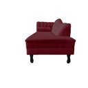 Ver imagem 5 de Recamier Decorativo Divã Amsterdã 147cm Lado Direito Suede Marsala
