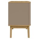 Ver imagem 3 de Kit 2 Mesa de Cabeceira 2 Gavetas Pes Madeira 50 cm Vicenza Fendi Hannover Dcasa