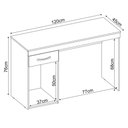Ver imagem 4 de Mesa Para Computador Escrivaninha 1 Porta 1 Gaveta Vitória D02 - Mpozenato
