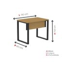 Ver imagem 4 de Escrivaninha Mesa Escritório P25 90cm Samba e Preto Marrom