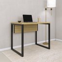 Ver imagem 1 de Escrivaninha Mesa Escritório P25 90cm Samba e Preto Marrom