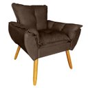 Ver imagem 1 de Cadeira Poltrona Opala para Penteadeira Camarim Suede Marrom Chocolate - Borsuk