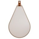 Ver imagem 1 de Espelheira Gota 76x50cm em Mdf e Suporte em Couro Cappuccino