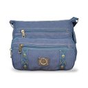 Ver imagem 5 de Bolsa Carteiro Masculina Transversal Lona Reforçada Wlxy 8805