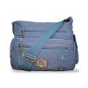 Ver imagem 7 de Bolsa Carteiro Masculina Transversal Lona Reforçada Wlxy 8805