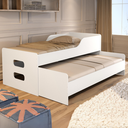 Ver imagem 5 de Bicama Solteiro Brasil Cama com Auxiliar e 2 Colchões D20 Cor:branco