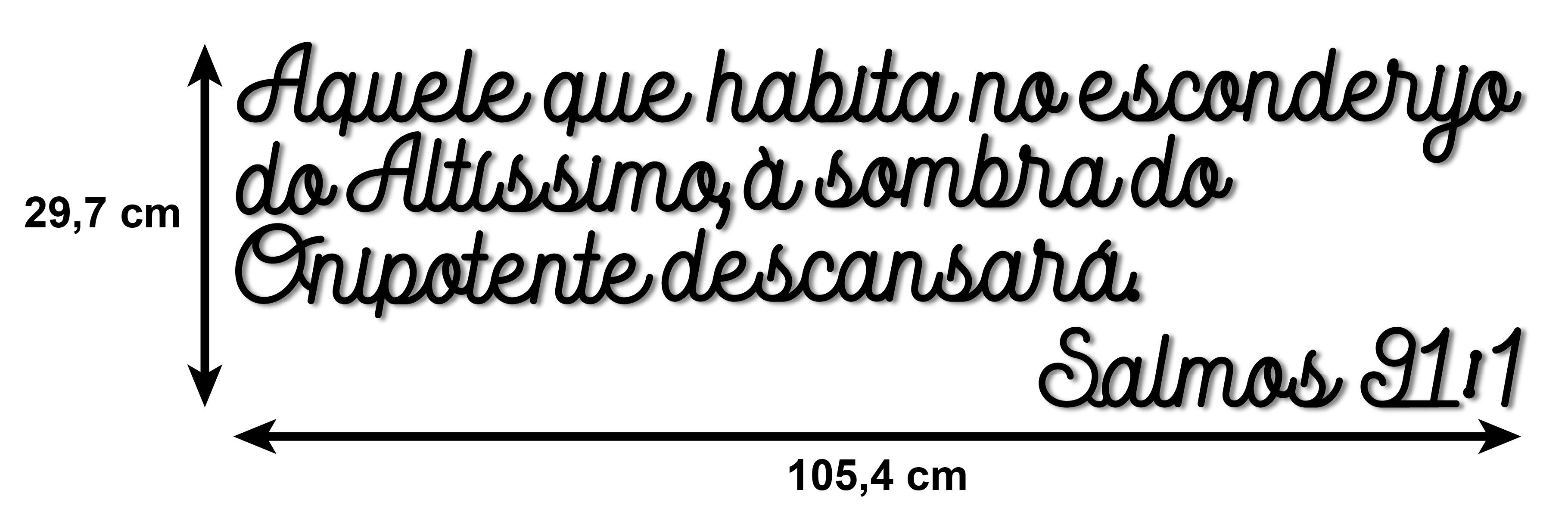 Versículo Bíblico Salmos 91:1 em MDF 6mm Vazado - 2