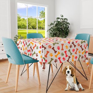 1 Toalha Mesa TNT Festa Pet Cachorro Osso Patinha 1,40X3,00