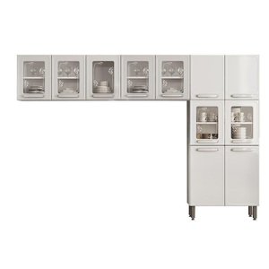 Cozinha Compacta Evidence 3 Peças (2 Armários + 1 Paneleiro) Cpt62 Branco - Bertolini
