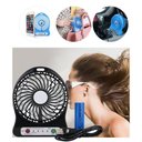 Ver imagem 2 de Mini Ventilador Portátil Bateria Recarregável 3 Velocidades C/ Baterria - Preto