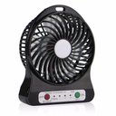 Ver imagem 1 de Mini Ventilador Portátil Bateria Recarregável 3 Velocidades C/ Baterria - Preto