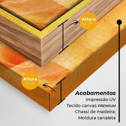Quadro Decorativo Tela Vertical Folha Seca Com Moldura e Sem Vidro 40X60 - 5
