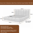 Ver imagem 3 de Cama Japonesa com Cabeceira Casal Nuvem Linho Cinza - Sallar Home