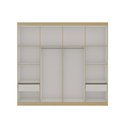 Ver imagem 3 de Guarda Roupa Casal 4 Portas e 2 Gavetas Europa Savana/Branco - Genialflex
