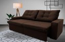 Ver imagem 1 de Sofá Retrátil/Reclinável Malta 2,00m Suede Velut com Molas no Assento King House