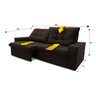Sofá Retrátil/Reclinável Malta 2,00m Suede Velut com Molas no Assento King House - 3