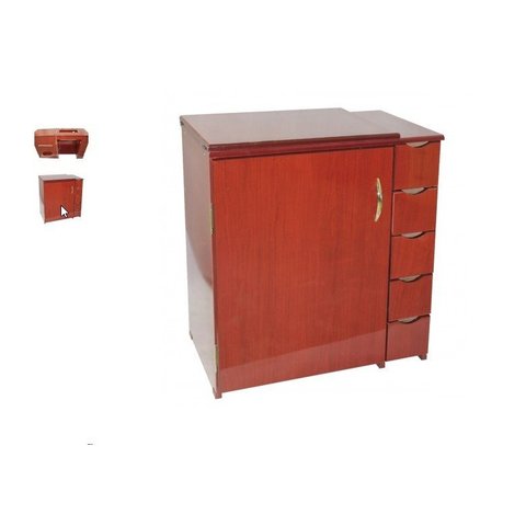 Gabinete Luxo 5 Gavetas P/maquina de Costura Doméstica-mogno