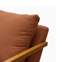 Ver imagem 6 de Poltrona Mona Pés de Madeira Linho Sala Escritorio Decoração:terra Cota