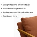 Ver imagem 5 de Poltrona Mona Pés de Madeira Linho Sala Escritorio Decoração:terra Cota