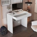 Ver imagem 3 de Escrivaninha Vitoria Mesa 70 Cm com 1 Gaveta Nicho Qualitare:branco