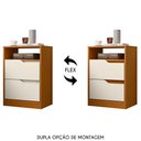 Ver imagem 5 de Mesa de Cabeceira com Gavetas Kit 2 Sole Flex Cinamomo/off - Albatroz
