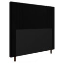 Ver imagem 1 de Cabeceira Box Casal Queen Size Ferrara 160cm Suede Preto