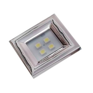 Luminária Pontual Quadrada Cromada Super Led Branco Puro Nuze/artetílica
