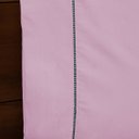 Ver imagem 4 de Kit Roupa de Cama Casal Algodão 300 Fios com Ponto Palito 3 Peças:rosa