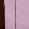 Kit Roupa de Cama Casal Algodão 300 Fios com Ponto Palito 3 Peças:rosa - 4