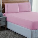 Ver imagem 3 de Kit Roupa de Cama Casal Algodão 300 Fios com Ponto Palito 3 Peças:rosa
