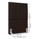 Ver imagem 3 de Cabeceira Solteiro 90 Cm com Frame Dalia Corino Marrom Artte