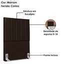 Ver imagem 4 de Cabeceira Solteiro 90 Cm com Frame Dalia Corino Marrom Artte