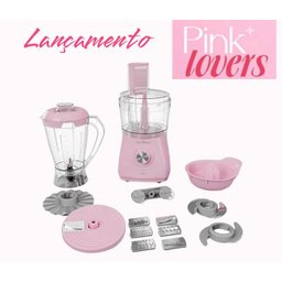 Multiprocessador Britânia Rosa 12 em 1 Rosa 1000w 110v - 3 Multiprocessador Britânia Rosa 12 em 1 Rosa 1000w 110v - 3