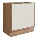 Ver imagem 6 de Cozinha Completa 100% MDF Modular Édez Une, 15 Portas 6 Gavetas e Tampo, Off White e Louro Freijó