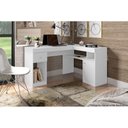 Ver imagem 2 de Mesa de Computador Nilo C/ 1 Porta e 1 Gaveta Branco - Caemmun