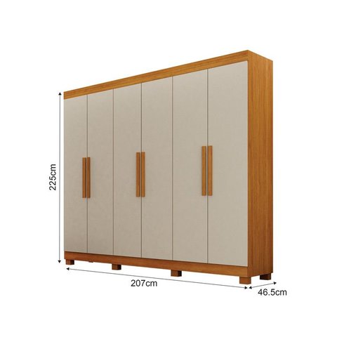 Dormitorio Casal 4 Pçs 6 Portas Completo Aspen - Arbo Design