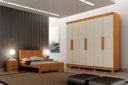 Ver imagem 2 de Dormitorio Casal 4 Pçs 6 Portas Completo Aspen - Arbo Design