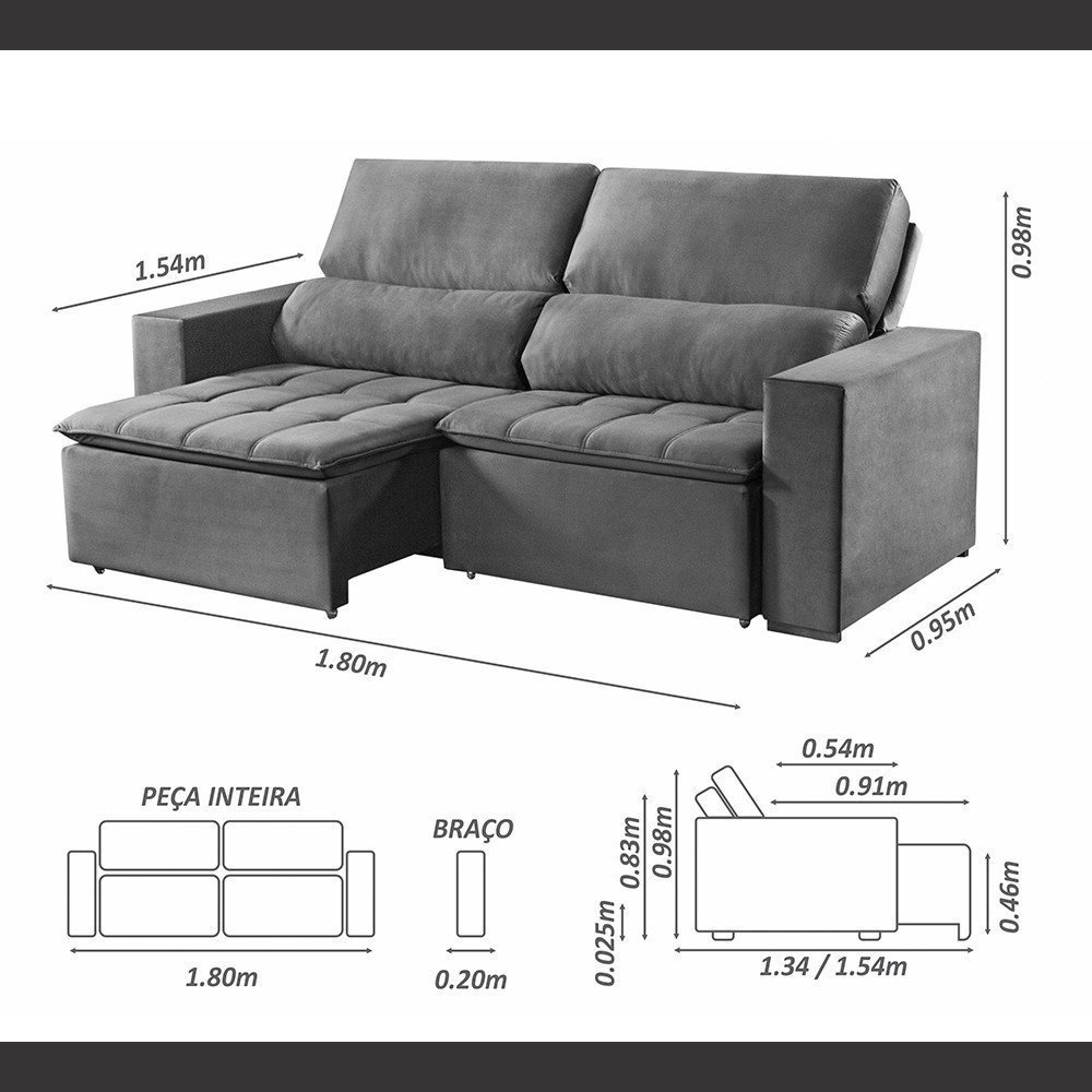 Sofá Real 2 Lugares 180cm Veludo Paris Pés de Madeira Talento Móveis - 4