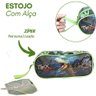 Kit Escolar Mochila de Rodinha e Estojo 1 Divisão Estampa Dinossauro T-rex - 5