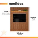 Ver imagem 3 de Painel para Tv até 65 Polegadas Ripado com Led Dj Móveis Trento 183 Freijó