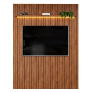 Painel para Tv até 65 Polegadas Ripado com Led Dj Móveis Trento 183 Freijó