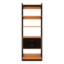 Ver imagem 2 de Guarda Roupa Genialflex Closet Modulado Aberto 2 Gavetas Freijó Preto Fosco