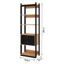 Ver imagem 3 de Guarda Roupa Genialflex Closet Modulado Aberto 2 Gavetas Freijó Preto Fosco