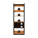 Ver imagem 4 de Guarda Roupa Genialflex Closet Modulado Aberto 2 Gavetas Freijó Preto Fosco