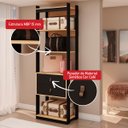 Ver imagem 5 de Guarda Roupa Genialflex Closet Modulado Aberto 2 Gavetas Freijó Preto Fosco